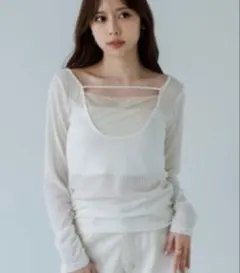 SENEE 2way layered tops ツーウェイレイヤードトップス - メルカリ