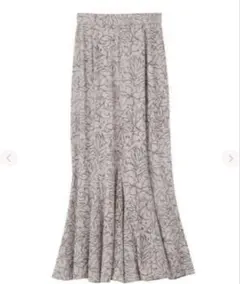 COCODEALフロッキープリントマーメイドスカート