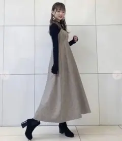 ココディール ベアツイードワンピース