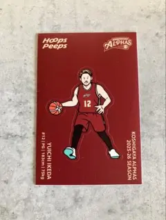 越谷アルファーズ　Hoops Peeps ステッカー #12 池田祐一