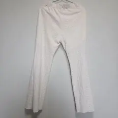 LOWRYS FARM　ホワイト ワッフル素材 フレアパンツのサムネイル