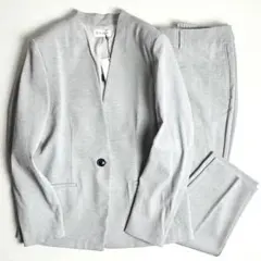 XL【未使用】プラステ/リネンブレンドカラーレスジャケット&パンツ/セットアップ