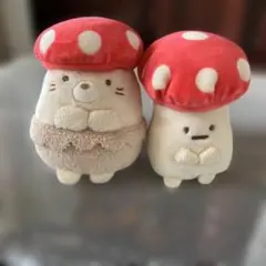 すみっコぐらし　てのりぬいぐるみ きのこ　ねこ