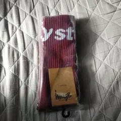 バーガンディ ロゴ入りリブソックス