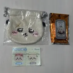 【匿名配送】ちいかわ おかお巾着 ②ラッコ&スライドケース ラッコ セット