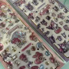 1点のみ❤️2枚セット❤️中国ライセンス正規品❤️サンリオぷっくりシールマイメロクロミ