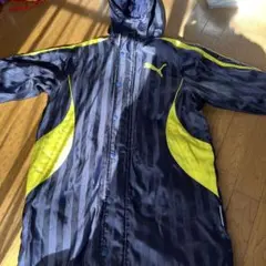 キッズPUMA ストライプ ベンチコート フード付き