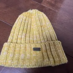 AMPERSANDイエロー ニット帽 リブ編み