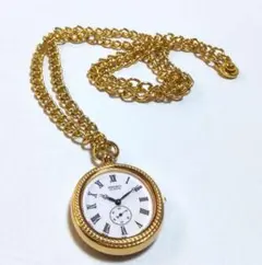 【稼動品レア】SEIKO レディース 懐中時計 ペンダントウォッチ　クォーツ