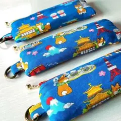 手作り　ポーチ　小銭入れ　小物入れ　ハンドメイド　和柄　柴犬　日本柄