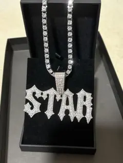 STAR ペンダントトップ テニスチェーン ネックレス シルバーカラーのサムネイル