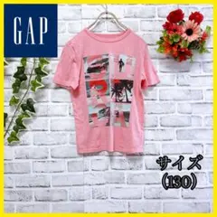 美品【GAP】 ギャップ （130） Tシャツ 半袖 子供 ピンク トップス