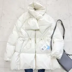 新品タグ付き✨23区　ダウンコート　マフラー付き　定価3,9万円　リバーシブル