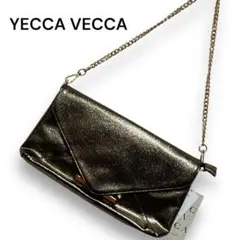 YECCA VECCA イェッカヴェッカ ラメクラッチバッグ ダークシルバー