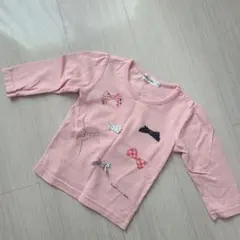 ピンク リボン Tシャツ 80cm ベベのサムネイル