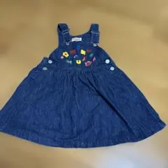 ミキハウス　デニムジャンバースカート