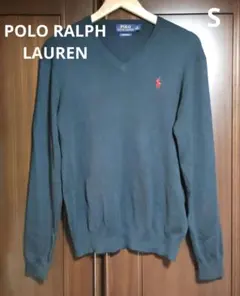 【値下げ不可・レア】ポロラルフローレン Vネック ニットセーター【S・ブラック】