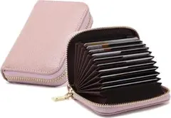 カードホルダー レディース 本革 スキミング防止 くすみピンク