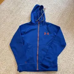 Under Armour フード付きパーカー SM/P 青　裏起毛