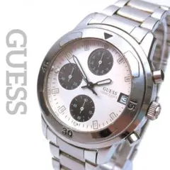 稼働品 GUESS メンズ 腕時計 Y2K パンダクロノグラフ 白文字盤のサムネイル