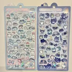 【2点セット】みずいろボンボン♥︎よるねこボンボン♥︎ボンボンドロップシール
