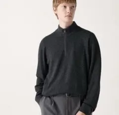 ユニクロ　カシミヤ100%　ハーフジップ　セーター　XLサイズ　新品未使用