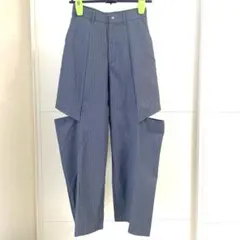 JEANASIS (ジーナシス) スラックス　サイドカットタックワイドパンツ