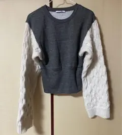 ZARA 切り替えニット　セーター