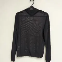 【美品】SPECCHIO シースルーカットソーブラウス　ブラック