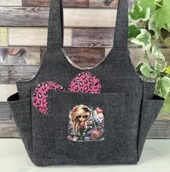 デニムリメイク サイドポケット付き新型モデル 肩掛けトートバック♥️ポケット沢山♥️