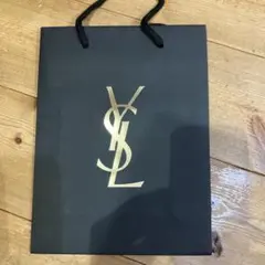 YSL 黒い紙袋 ゴールドロゴ