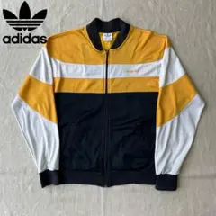 adidas Vintage MADE in USA トラックジャケット 黒×黄