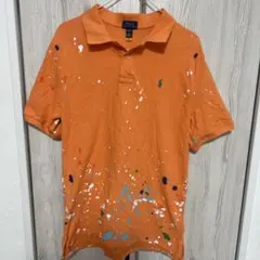 Polo Ralph Lauren オレンジ色のペイント加工されたポロシャツのサムネイル