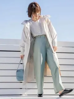 coen コーエン ロングシェル撥水スプリングコート モッズコート ホワイト