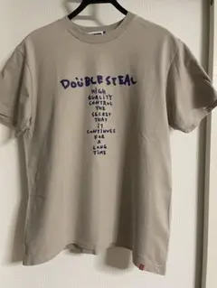 DOUBLE STEAL Tシャツ ベージュ ロゴプリントのサムネイル