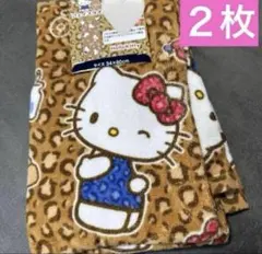新品♡ハローキティ フェイスタオル2枚組 ヒョウ柄　ギャル　しまむらのサムネイル
