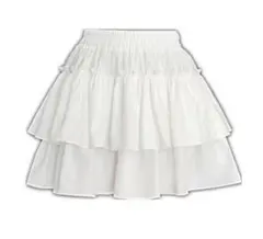 フリル　ミニスカート　白色