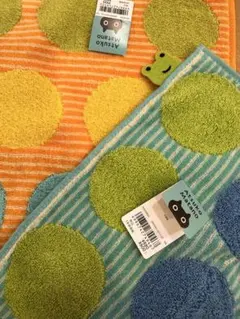 新品未使用 Atsuko Matano タオルハンカチ 2枚セット カエルのサムネイル