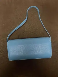 ルヴェルニ　くすみブルーフェイクレザーハンドバッグのサムネイル