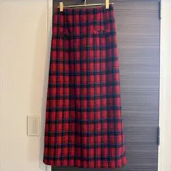 SUGAR BISKET ハイウエスト　ナロースカート　レッドチェック