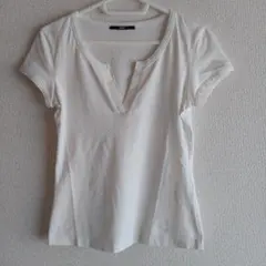 HUGO BOSS メタルプレートスリットネック 半袖Tシャツのサムネイル