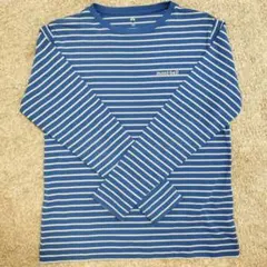 mont-bell　モンベル　長袖カットソー　青白ストライプ　150cm