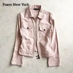 希少✨Foxey New York ピンクジャケット 長袖 ロゴ付き 38のサムネイル