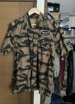 バンソン vanson 迷彩　タイガーカモ　シャツ　xlサイズのサムネイル
