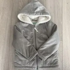 hakka kids 裏ボアパーカー 110cm グレー