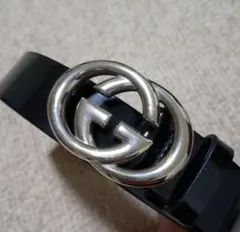GUCCI ダブルGロゴ ベルト 黒のサムネイル