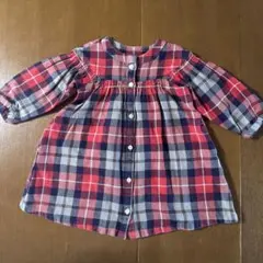 Seraph 95 赤チェック柄ネルシャツワンピース