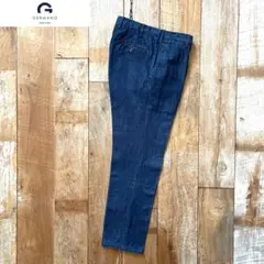【美品】GERMANO 麻混 テーパード デニム スラックス パンツ 46のサムネイル