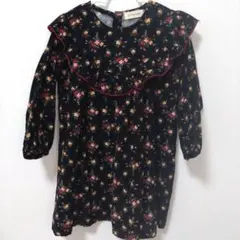 【新品】胸元フリル付き花柄ワンピース 100cm前後