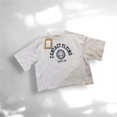 新品未使用　CONTACT FLYINGプリント　クロップドTシャツ